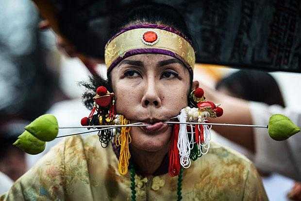 Swords and skewers at Phuket's vegetarian festival