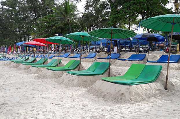 Sand beds wiped off Phuket beach