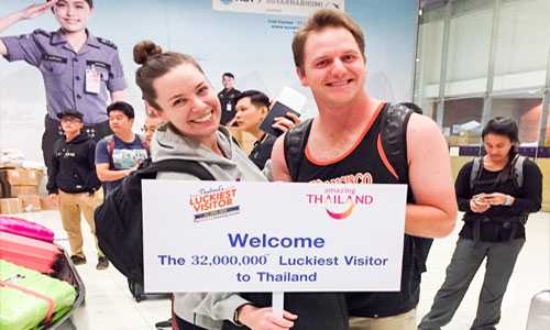 Thailand continues to see record breaking visitor numbers as 32 millionth for 2016 arrives